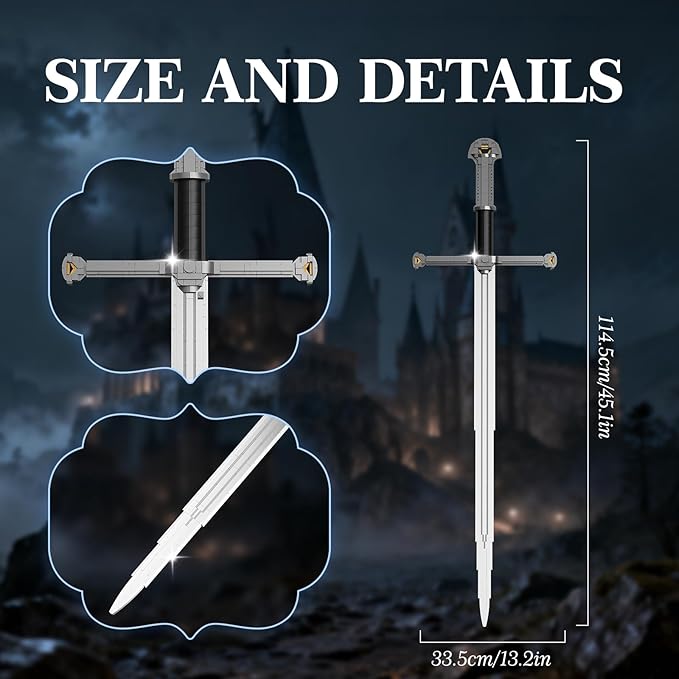 Epic Medieval-Style Sword Building Sets. Anime RPG Toy Narthil for Display Collectors &amp Roleplay. DIY Assembly Model for Home &amp Office Decor for Fans Adults &amp Kids 8+ (521 PCS)