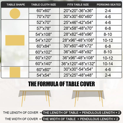 Smiry Round Table Cloth, Waterproof Heavy Duty Vinyl Tablecloths, Wipeable Washable Table Cover for Kitchen and Dining Room (Purple, 70" x 70")