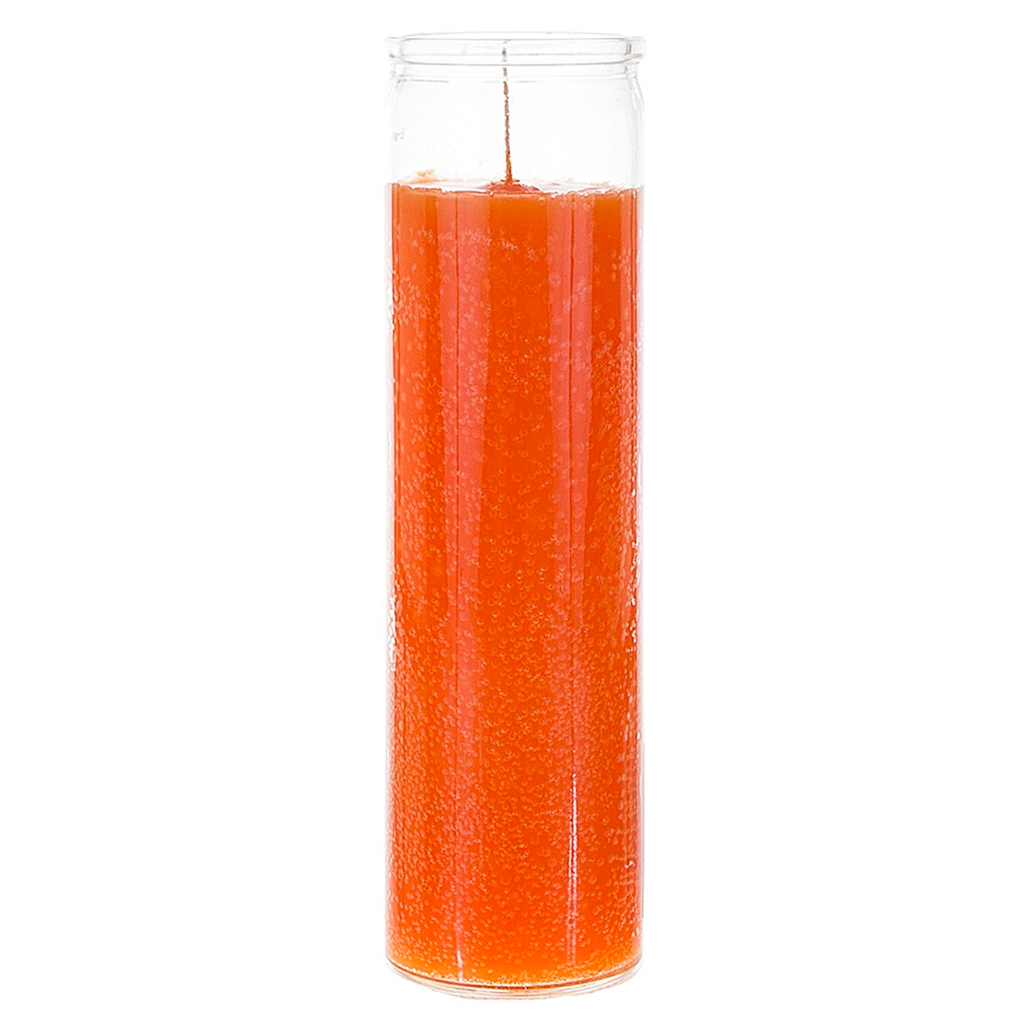 Mega Candles 6 pcs Unscented Orange 7 Day Glass Container Devotional Prayer Candles, Premium Wax Candle 2 Inch x 8 Inch, Sanctuary, Vigils, Prayers, Blessings, Religious, Memorials, Remembrance