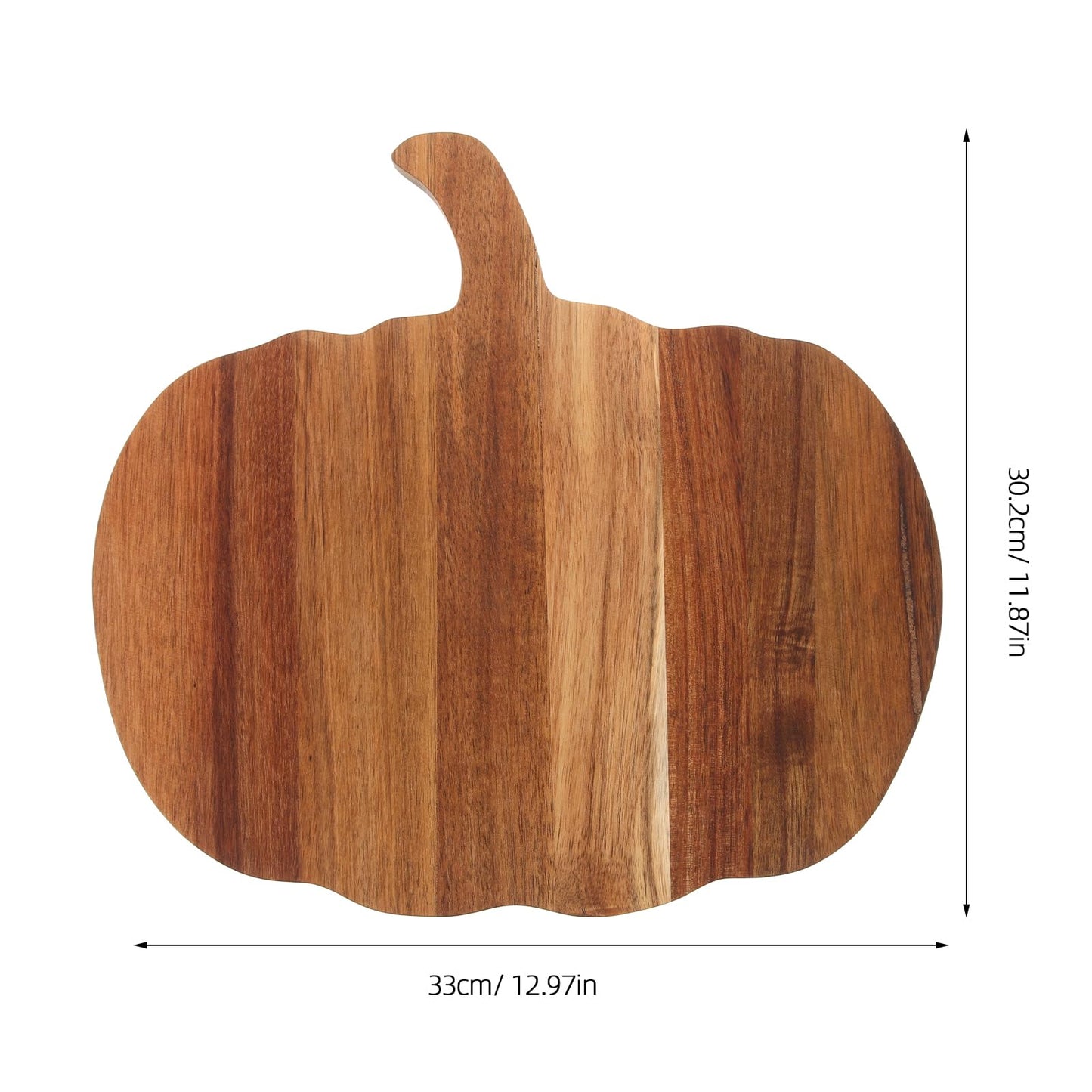 Cabilock Pumpkin Wooden Cutting Board 13-Inch Fall Pumpkin Charcuterie Serving Tray Cheese Board Sushi Display Kitchen Cutting for Autumn Entertaining