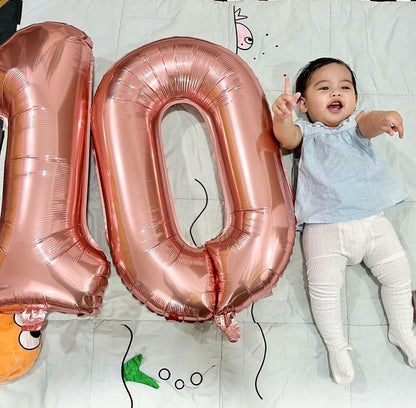 Rose Gold Number 26 Balloon 40 inch, 26 Number Balloons, 26th Birthday Decorations, 26 Year Old Women Men Rose Gold Party Supplies