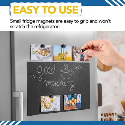 LOVIMAG Fridge Magnets 16Pcs Refrigerator Whiteboard Small Strong Magnet Classroom Kitchen Accessories Decorative Locker Set Decor Must Haves Office Calendar Refrigerador Magnetic Cute Crafts Black