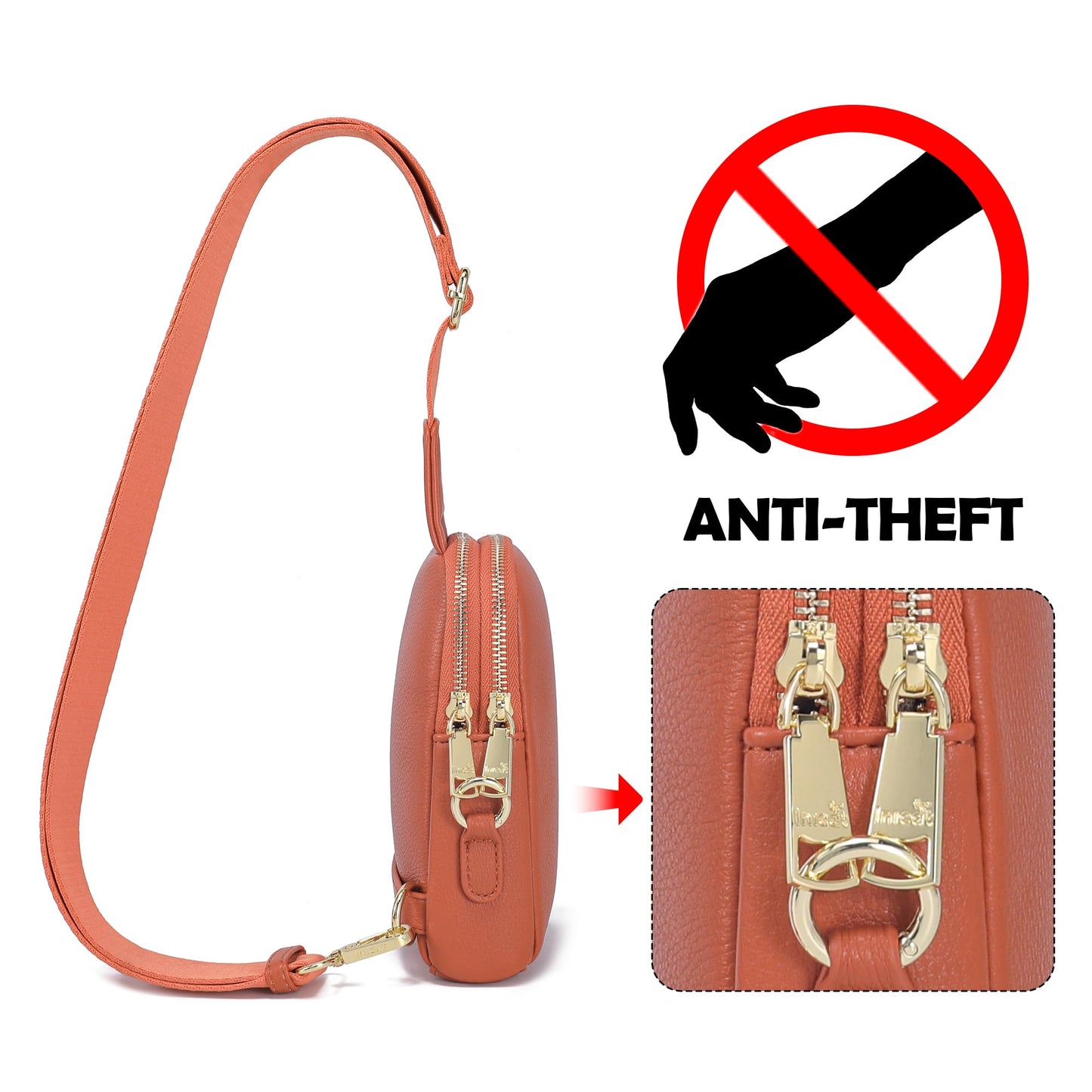 INICAT Anti Theft Crossbody Bags for Women Travel Small Sling Bags Cross Body Bag Purses for Woman