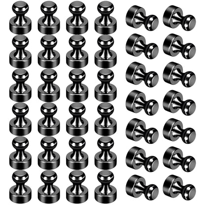 GOOZADA 36Pack Refrigerator Magnets Black Fridge Magnets for Whiteboard Strong Whiteboard Magnets Small Metal Magnets for Fridge White Board Map Kitchen Office Classroom Adult