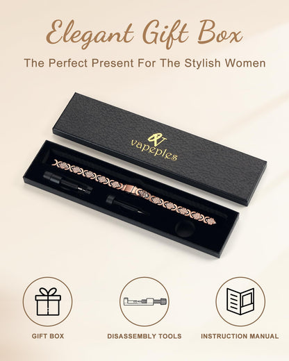 vapeples Ultra Strength Magnetic Bracelets for Women, Pure Copper Bracelet for Women, 5000 Gauss, Adjustable Sizing, Women's Bracelets With Built-in Magnets, Gift Packaging, Fashion Jewelry Gift