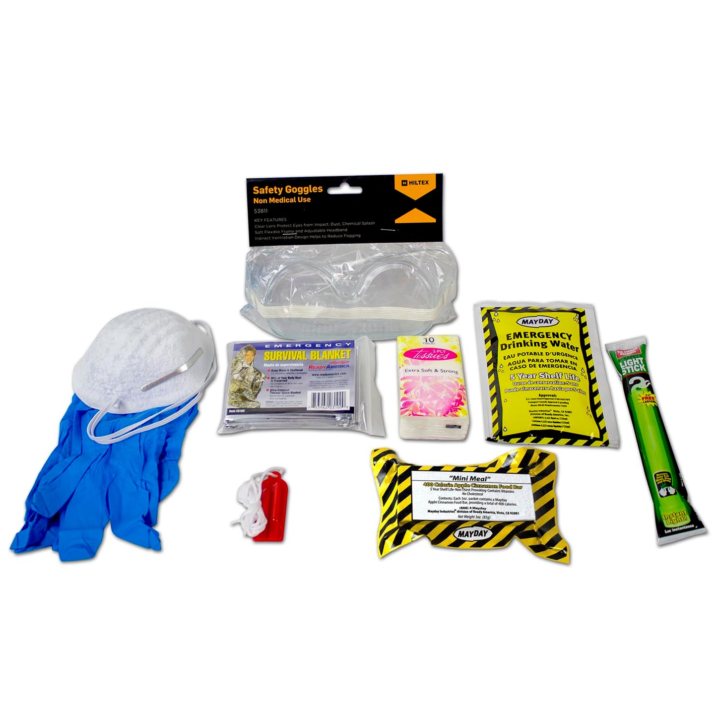 QuakeHOLD! Evacuation Essentials Plus Kit, Earthquake, Fire, Flood, Hurricane, Bug Out Bag, 5-Year Food, 5-Year Water, Emergency Preparedness Kit, Compact Survival Bag For Office, Home, Car, 1 Pack