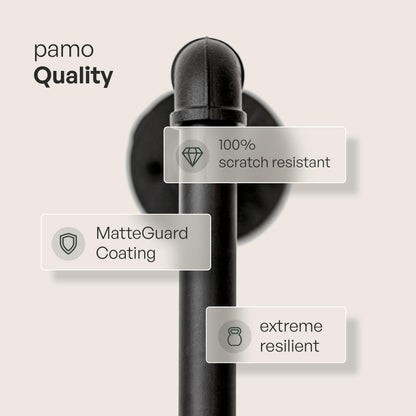 pamo Industrial Pipe Clothing Rack with Shelf - 220 lbs Capacity - Free Standing Clothes Rack and Walk In Closet for Wardrobe