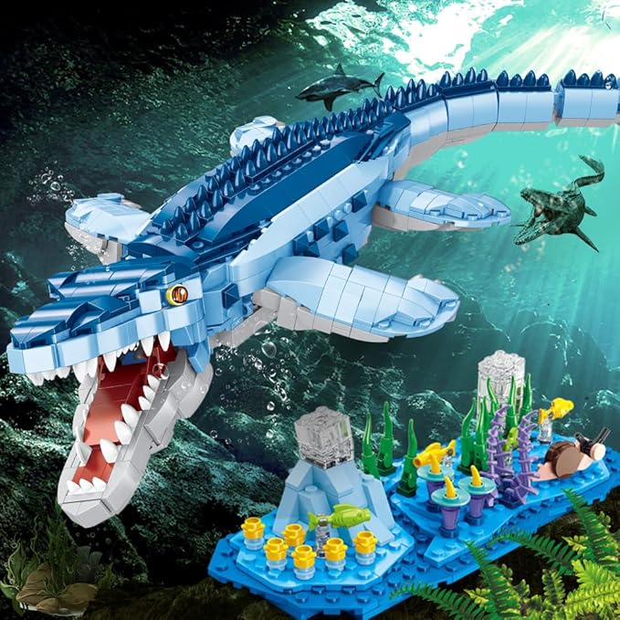 1158 Pcs Dinosaur Building Blocks Game STEM Dinosaur Toys for Kids STEM Dinosaur Toys for Children Aged 6 7 8 9 10 11 12 13 and 14Compatible with Lego