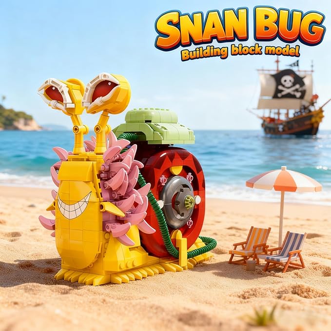 Animal Snail Building Block Sets Anime Phone Bug Models for Fans Creative Gift for Adults Teens 738 PCS