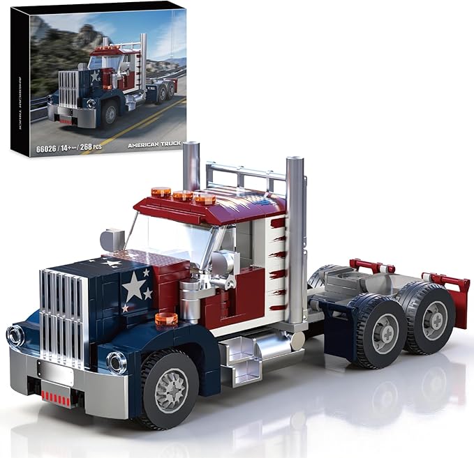 HIGH GODO Semi Truck Building Set MOC City Road Tow Truck Model Kit Build and Display Technology Trailer Set Toy Gift for Teens Adults 12+ (269PCS)