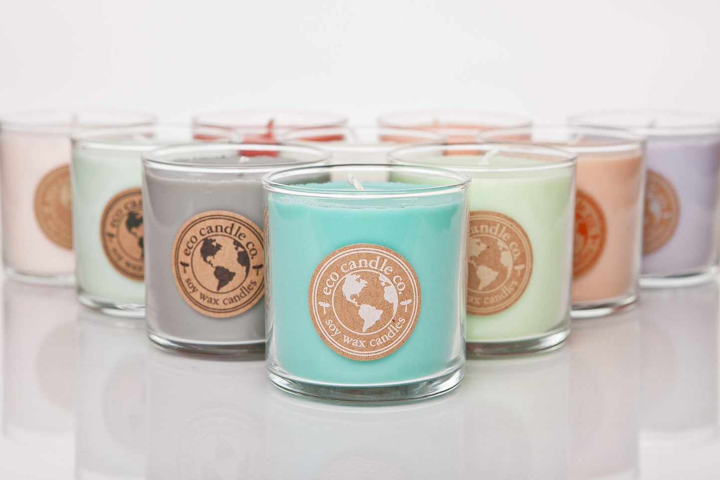 ECO CANDLE CO. Recycled Candle, Snowflakes, 6 oz. - Scents of Winter, Flowers, & Mint - 100% Soy Wax, No Lead, Kraft Paper Label & Lid, Hand Poured, Phthalate Free, Made from Midwest Grown Soybeans