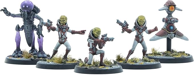Modiphius Entertainment: Fallout: Miniatures - Zetans: Invaders from Beyond - 5 Resin Figures Appalachia Wave Unpainted &amp Unassembled Licensed