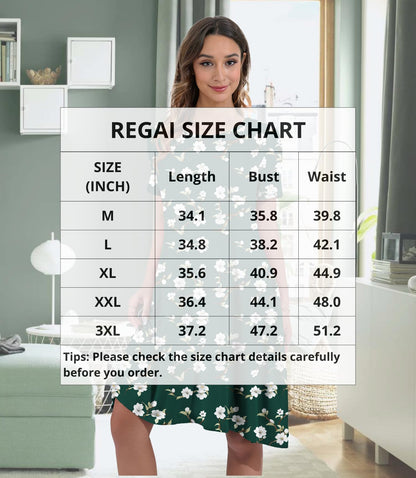 REGAI Women's Summer Casual Short Sleeve Crew Neck T Shirt Dresses Loose Swing with Pockets, NavyBlue, XL