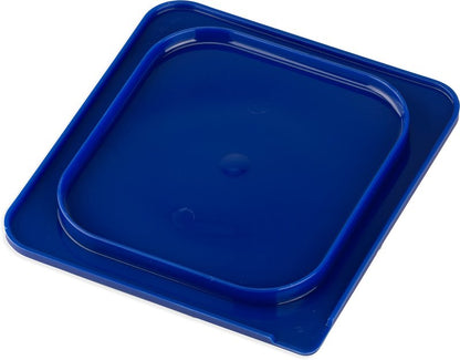Carlisle FoodService Products StorPlus Smart Lid, Cover for 1/6 Size Food Pans, 6.78" x 6.38" x 0.5", 6 Count, Blue