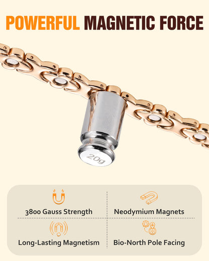 Jecanori Pure Copper Bracelets for Women Pain Relief, Healing Magnetic Bracelet with 3500 Gauss Effective Magnets