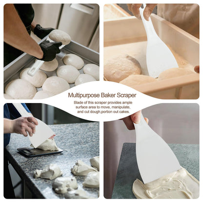 LRui Kitchen Professional Pizza Dough Scraper dough spatula,plastic flexible strip handle dough scraper.