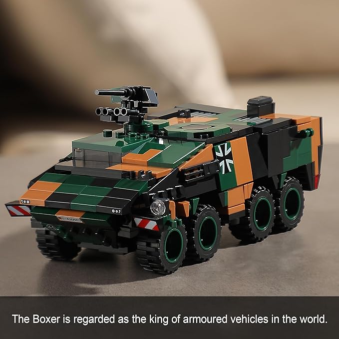 Boxer &amp Stryker Military Vehicles Building Sets Compatible with Lego Armored Tank Model Kit for Kids Great Army Toys for Boys Kids Teens Ages 8+