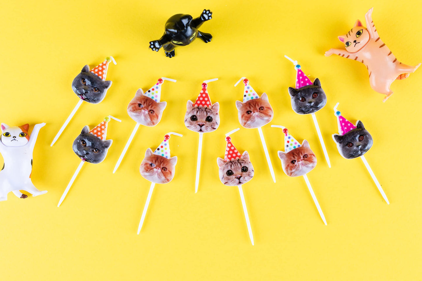 Merry Melting Birthday Candle for Cake Topper (cat Birthday Candle)