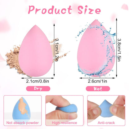 40Pcs Mini Makeup Sponge Multi Colored Beauty Sponges Blender Professional Blender Sponges Super Soft Facial Makeup Tools for Foundation, Powder, Liquid