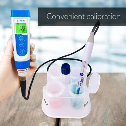 Apera Instruments PH60-HF Handheld pH Meter Tester Kit with LabSen 835 ATC pH Electrode for Lab-Grade pH Measurement in Liquids Containing Strong Acid or Hydrofluoric Acid