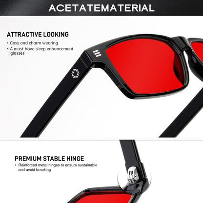ANYLUV Blue Light Glasses for Sleep, 99.9% Blue Green Light Blocking with Red Lens, Reduce Eye Strain Computer Glasses