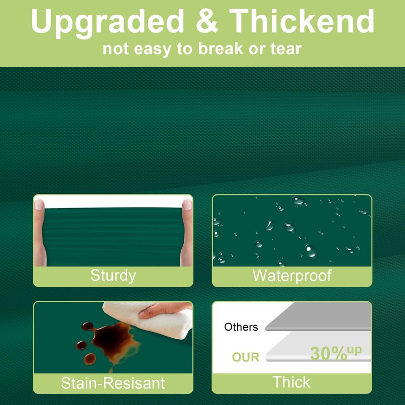QIKSION Dark Green Plastic Table Cloth Disposable 12 Pack, 54 x 108 Inch Tablecloths for Party, Christmas Decorations, Rectangle Table Cover