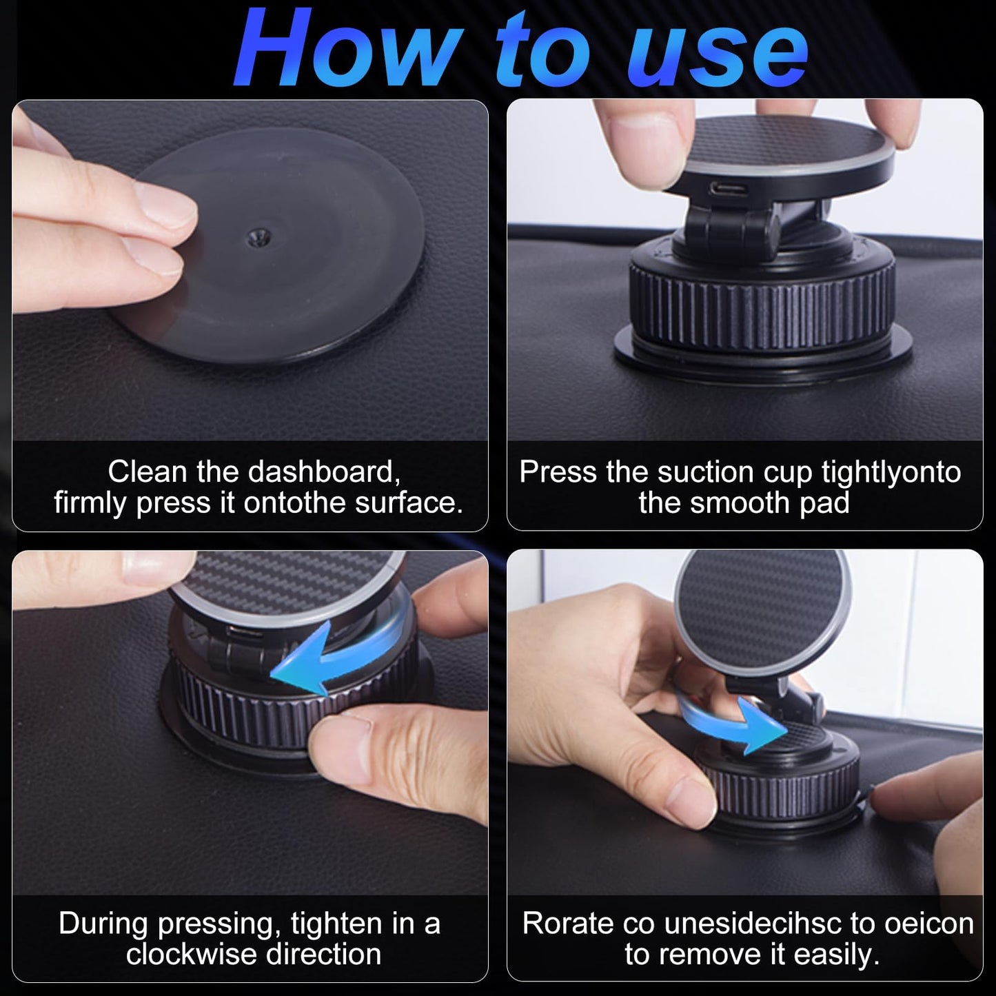 Magnetic Phone Charging Holder for Car - Upgraded 360° Vacuum Magnetic Phone Holder, Foldable Retractable Suction Cup Car Phone Mount for Magsafe for Your Car/Gym/Mirror Mount for iPhone & Android