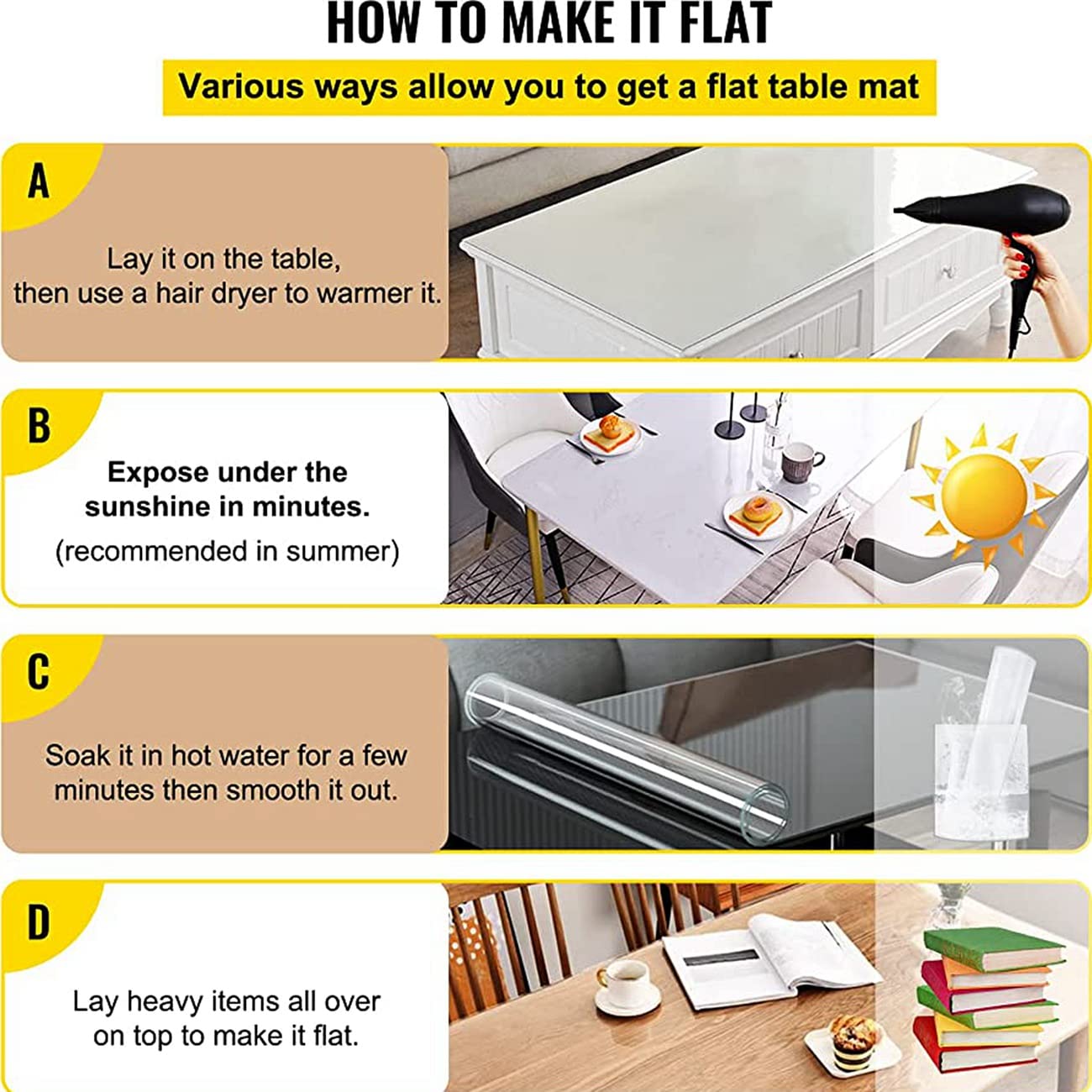 Leffora Frosted Table Cover Protector 40 x 72 Inch, 1.5mm Thick Plastic Desk Protector Mat, Rectangular Waterproof PVC Placemats, Transparent Mat for Kitchen, Dresser, Writing Desk, Dining Room Table
