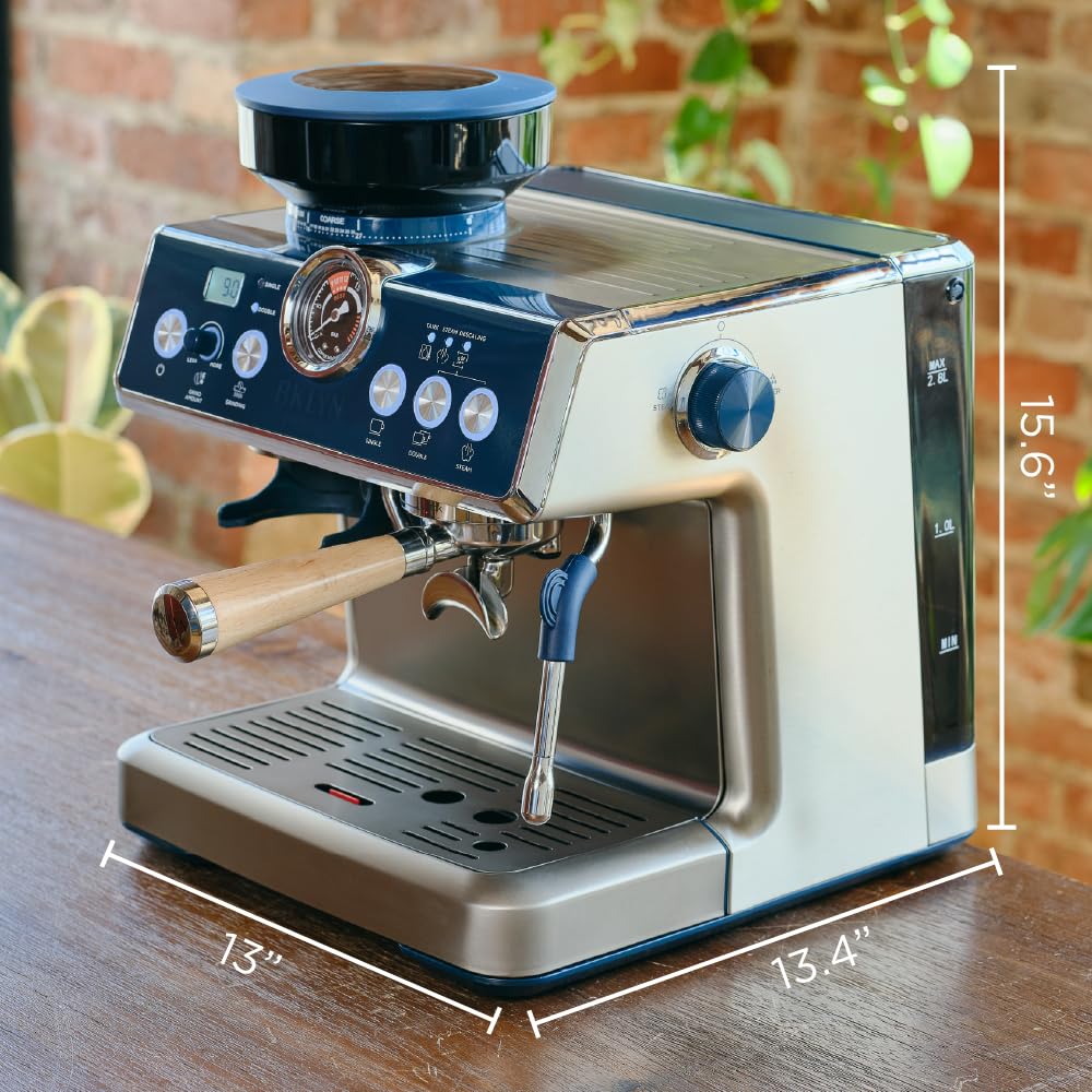 Brooklyn Steel Co. Talos Semi-Automatic Grind & Brew Espresso Machine - Indigo Reverie