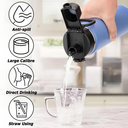 4 Pcs Water Bottle Lid Replacement for Contigo Water Bottles 20oz 24oz and 32oz,Auto Spout Lid Fit for Bubba Water Bottle with Button Lock,BPA-Free,Leak-Proof ﻿