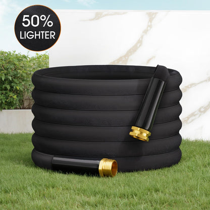 Haeteir 2025 Upgraded 50FT Non-Expanding Garden Hose, Lightweight, Flexible Ultra-Light Water Hose, Burst-Resistant, Lead-Free, Anti-Kink, High-Pressure