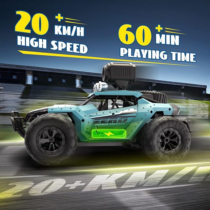 DEERC RC Cars DE36W Remote Control Car with 1080P HD FPV Camera 1/16 Off-Road High Speed Monster Trucks for Kids Adults 60 Min Play