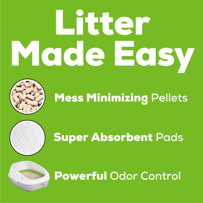 Purina Tidy Cats Hooded Litter Box System, BREEZE Hooded System Starter Kit Litter Box, Pellets & Pads