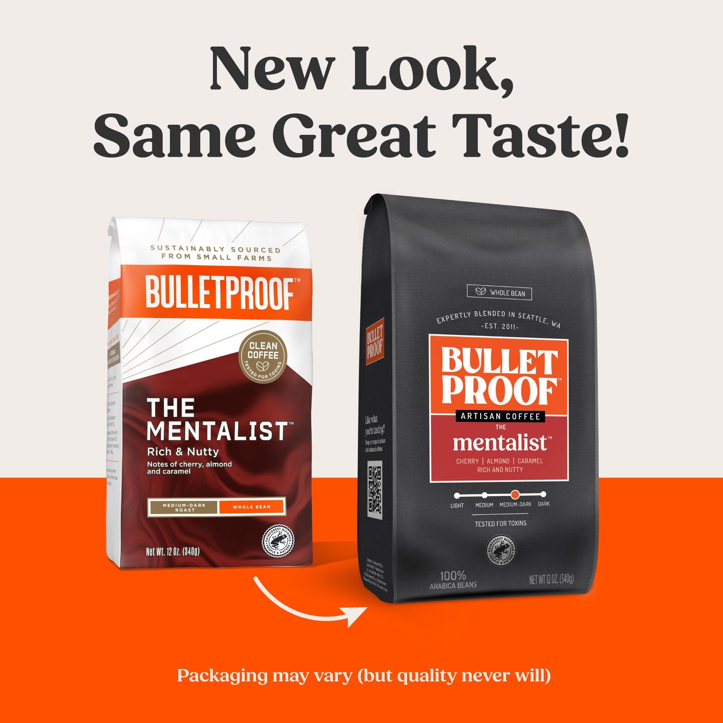 Bulletproof The Mentalist Medium-Dark Roast Ground Coffee, 12 Ounces, Clean Coffee Tested for Toxins, Packaging May Vary