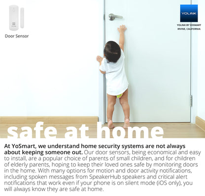 YoLink LoRa Smart Door Sensor Starter Kit: - 1/4 Mile Open-Air Range, Door Left-Open Reminders,5 Years Battery Life, SMS/Text, Email & App Alerts, Alexa, IFTTT, Home Assistant