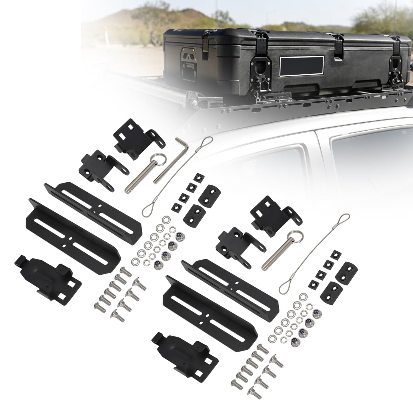 Motoparty Compatible with Pelican Cargo Case Roof Mount Kit BX140R BX55S BX85S BX90R with Instruction Manual