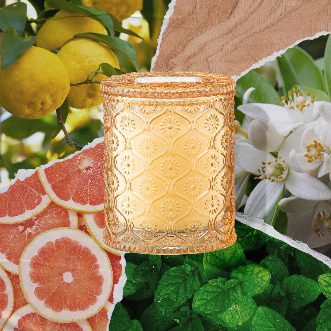LA JOLIE MUSE Yuzu & Neroli Scented Candles for Home | Non Toxic Natural Soy | Luxury Jar Candle Gifts for Women | Citrus Orange | 40 Hrs