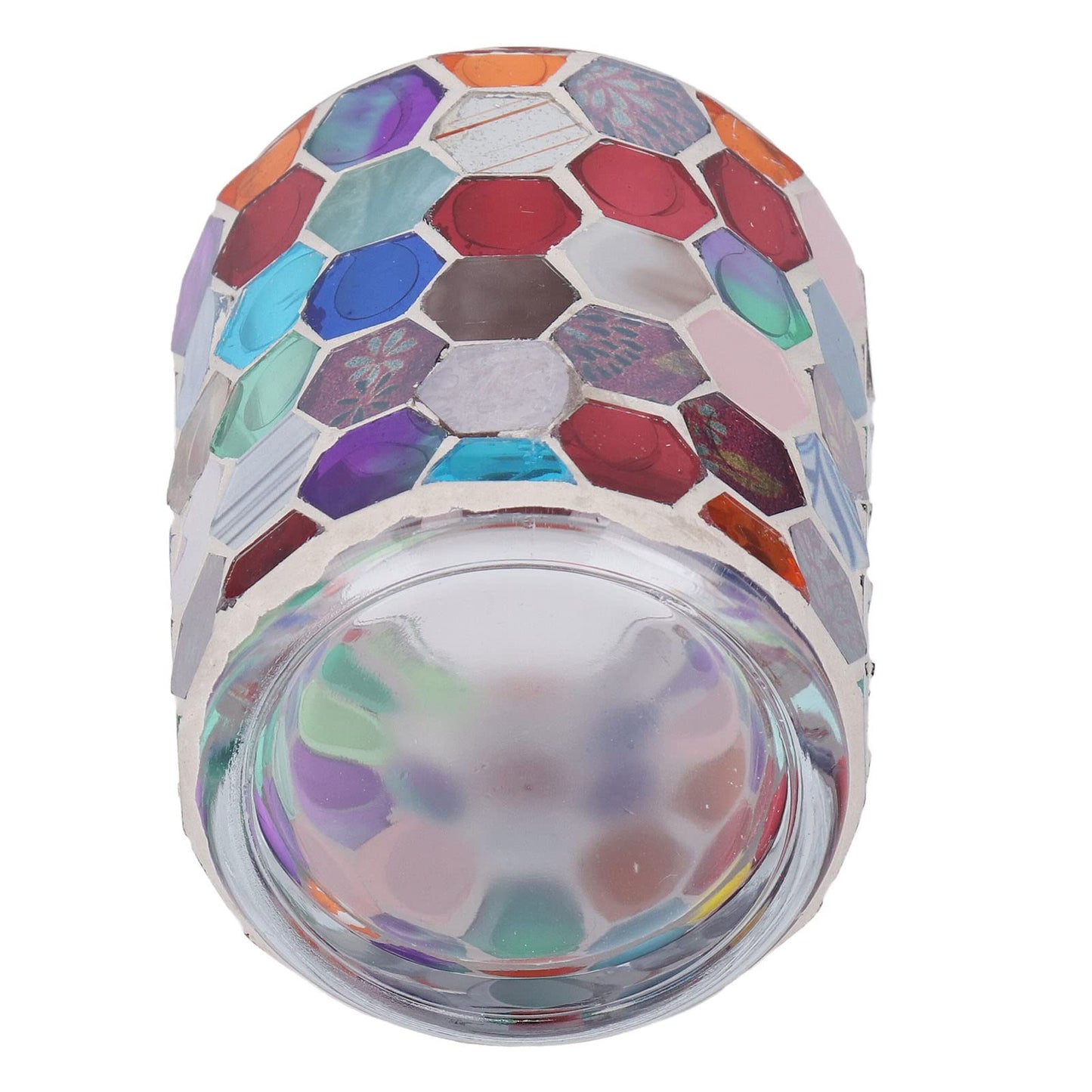 Moofey Mosaic Candle Holder, Stained Glass Candle Holder for Home Candlelight Dinner Decoration
