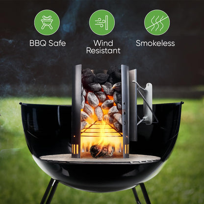Inflame Fire Starters 130 pcs Fire Starters for Campfires, Grill, BBQ, Fireplace, Woodstove - Charcoal Starter - Waterproof, Weather-Resistant - Natural Wood Fireplace Starters