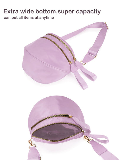 Spacious Nylon Crossbody Bag Bum Bag Handbags Wallets Purses Trendy Shoulder Bag for Women
