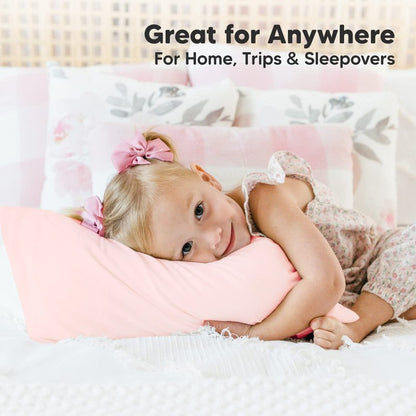 KeaBabies 13 x18 Toddler Pillowcase, Waterproof - Soft Waterproof Toddler Pillow Protector Cover for Kids, Boys, Girls, Durable Machine Washable, Small Travel Pillow Sold Separately (Mist Pink)