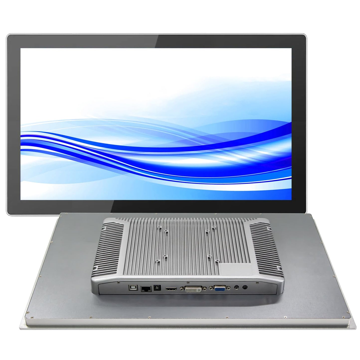 GrenTouch 21.5 Inch 10 Points Touch Screen LCD Monitor Aluminum Case - Embedded Touchscreen Monitor for Industrial, Medical, Retail