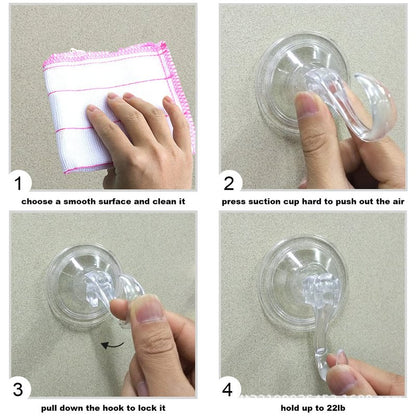 2 pack Suction Cup Wreath Hanger ，Large Clear Vacuum Heavy-Duty Reusable Wreath Hooks，use for Windows Tiles Glass Smooth Doors Mirrors to Hang Bags Coats Umbrellas kitchenware and Christmas Wreaths