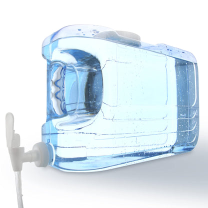 Arrow Home Products Oasis Drink Dispenser for Fridge, 2.5 Gallon - Plastic Beverage Dispenser with Spigot for Easy Dispensing - BPA Free Clear Plastic - Convenient Handle, Easy-Pour Spout