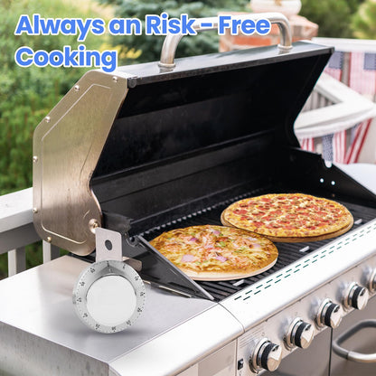 Kitchen Timers for Cooking, Chef Cooking Timer Clock with Loud Alarm - Magnetic Backing 100% Mechanical Desk Timer - No Batteries Required, Countdown Reminder Magnetic - Exquisite Stainless Steel Body