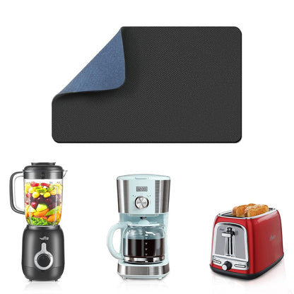 LOPNUR 14"x10" Small Appliance Slider, Appliance Sliders for Kitchen Appliances, 360° Rotating Sliding Tray for Coffee Maker, Heat Resistant Mat Cut to Fit Stand Mixer Air Fryer Microwave, Gray