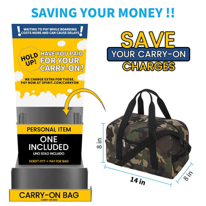 Apenze Small Gym Bag 14 inch lightweight Carry On Mini Duffel Bag for Travel Sport - Camo
