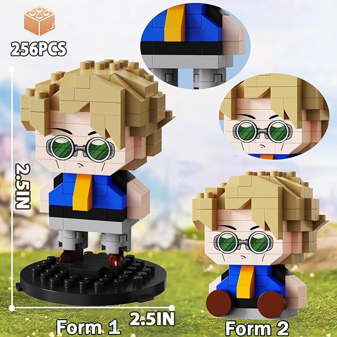 5 JJK Jujutsu Battle Figures Building Blocks Set 2IN1 Sitting&ampStanding Cute Popular Spell Kaisen Characters Brick Micro Headz Japanese Manga Merch Ideal Valentine's Day Gift for Adult Teen 961PC