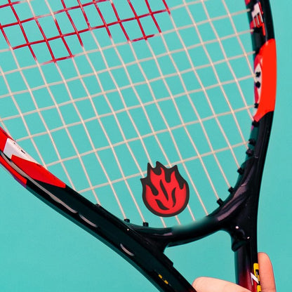 Kisangel Tennis Racket Vibration Dampener, Fire Flame Silicone Shock Absorber Red Tennis Dampners for Enhanced Comfort and Control