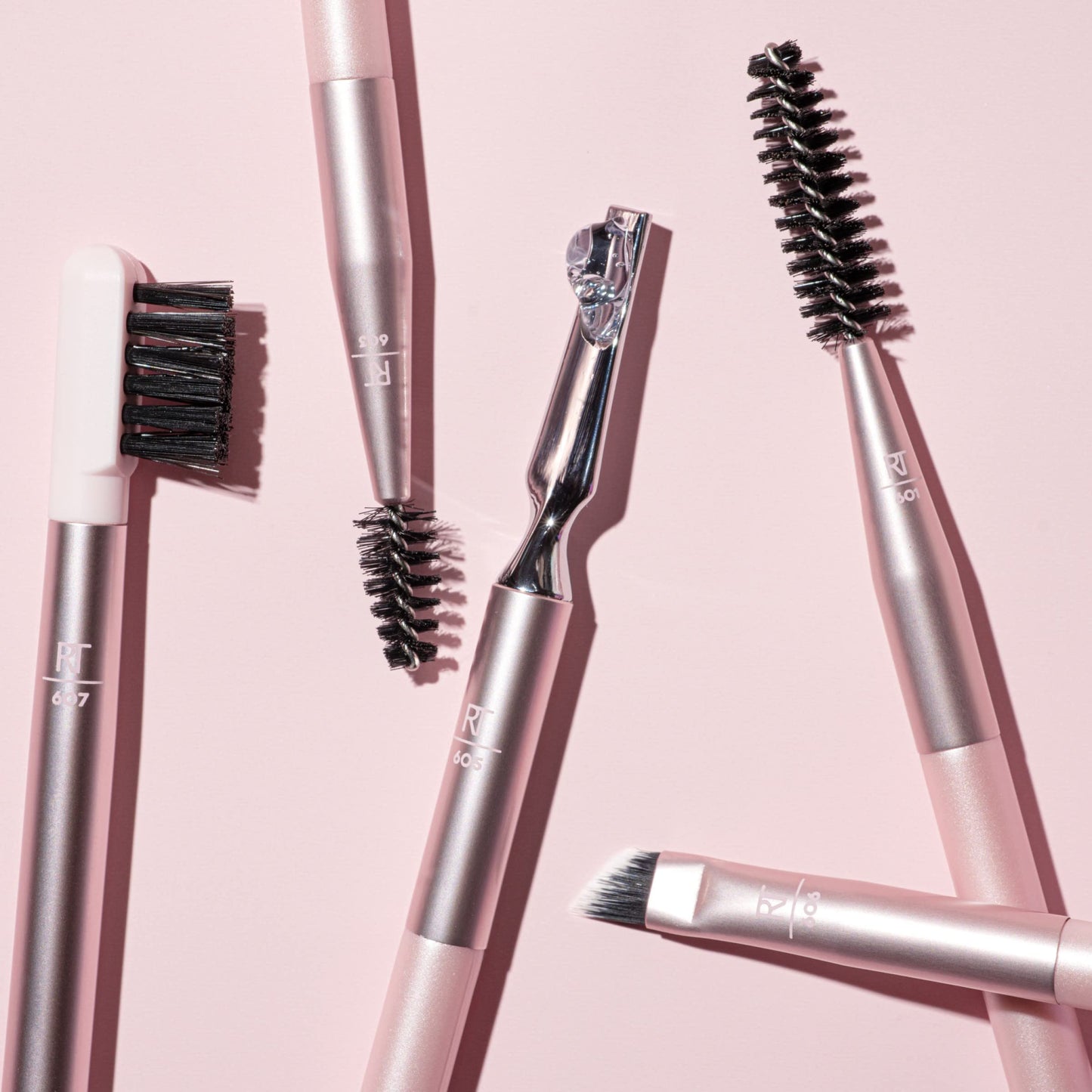 Real Techniques Eye Shade & Blend Makeup Brush Trio, For Eyeshadow & Liner, Makeup Tools for Shaping & Grooming Brows, Defined Makeup Look, Synthetic Bristles, Vegan & Cruelty-Free, 3 Count
